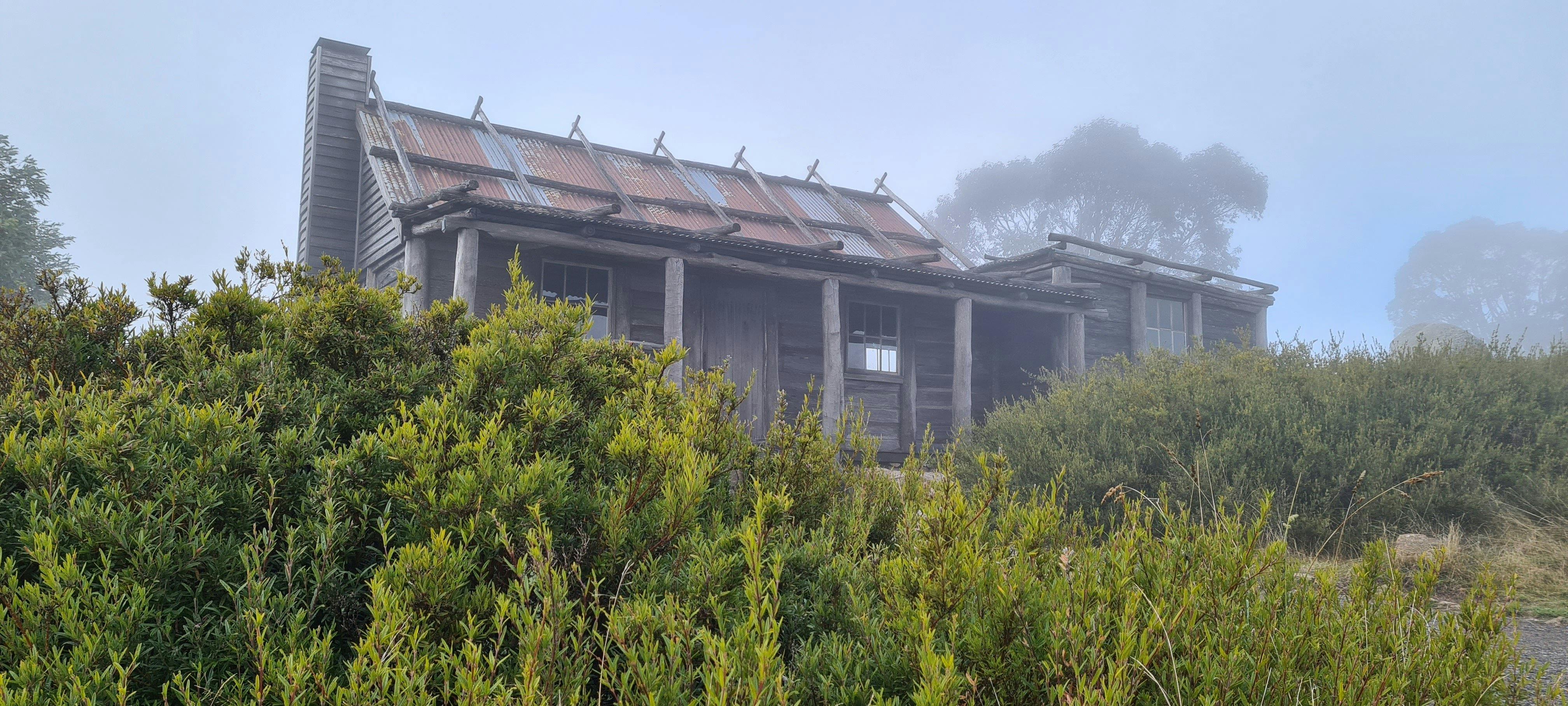 Front view of Craig's Hut.