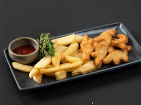 Kids meals. Served with crispy steak fries.