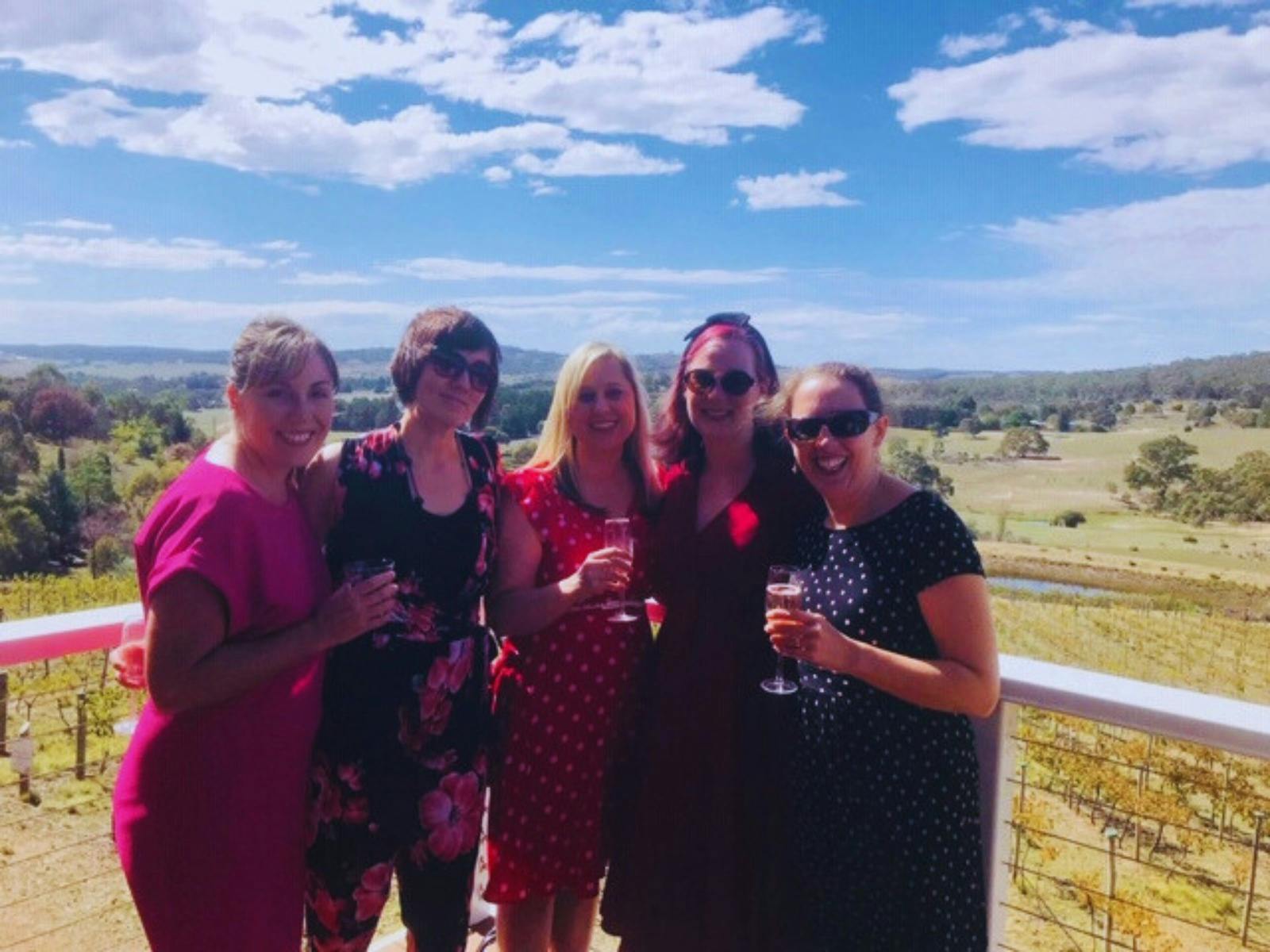 A group of women at a winery near Bungendore