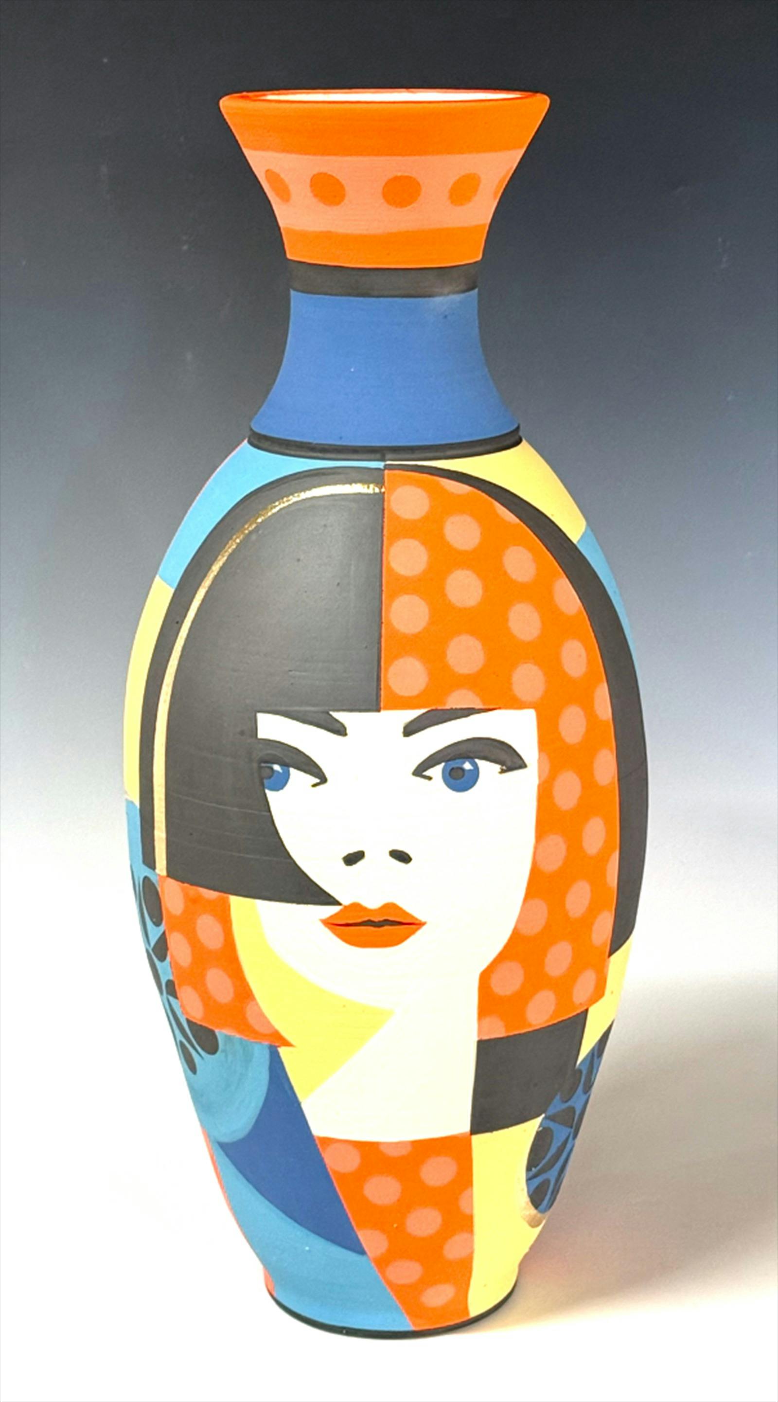 Painted Ceramic Vase