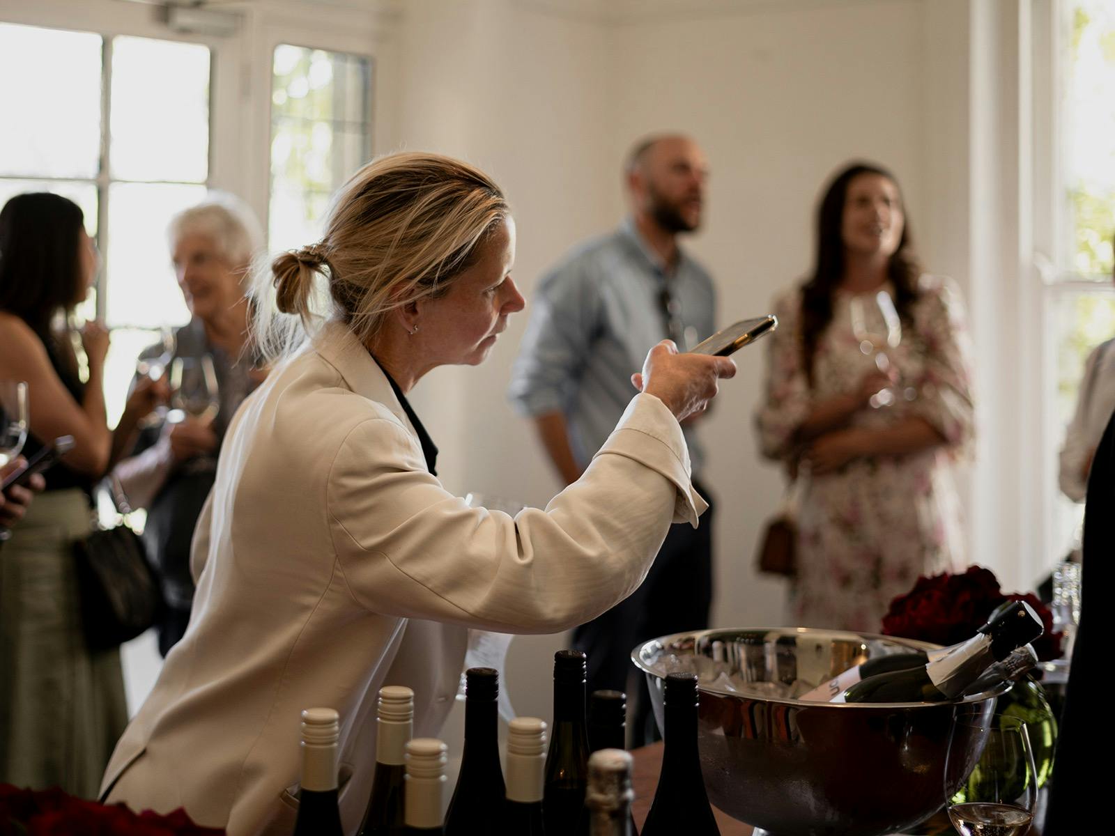 Guests in Wine Room