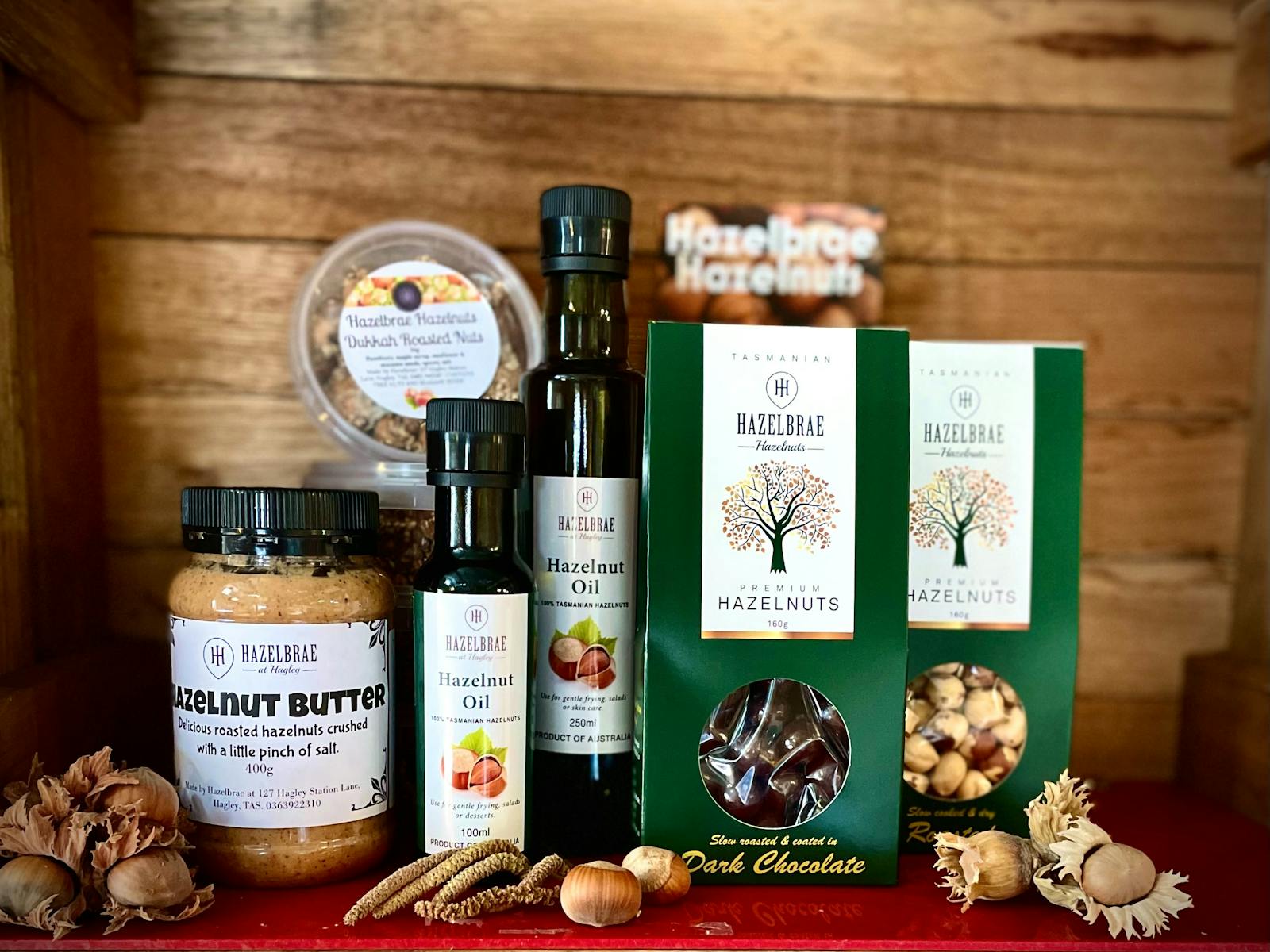 Hazelbrae Hazelnut range of product.