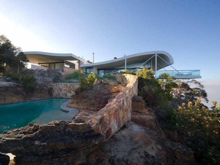 The Seidler House swimming pool