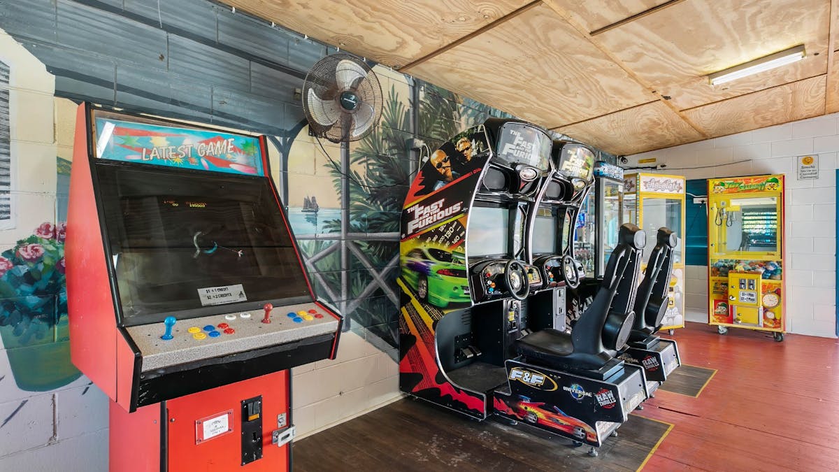 Games Room including old school arcade games and vending machines