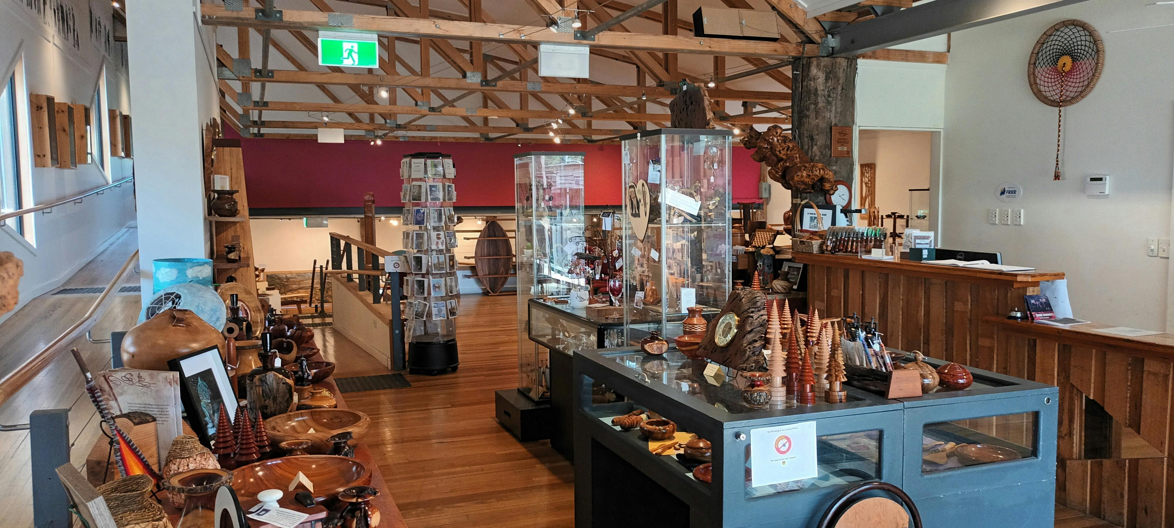 Our shop area leads to the lower gallery
