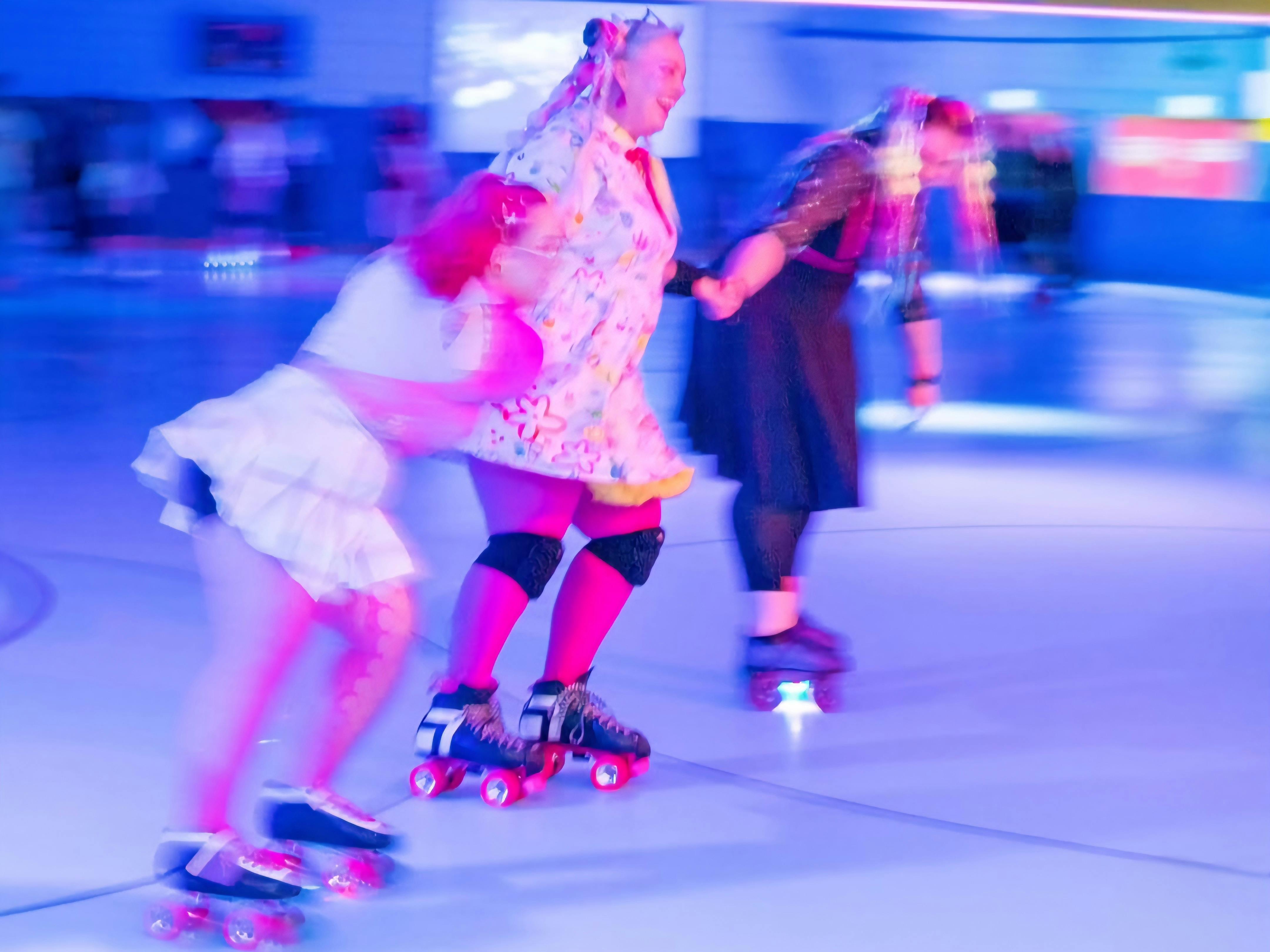 Skaters on the rink