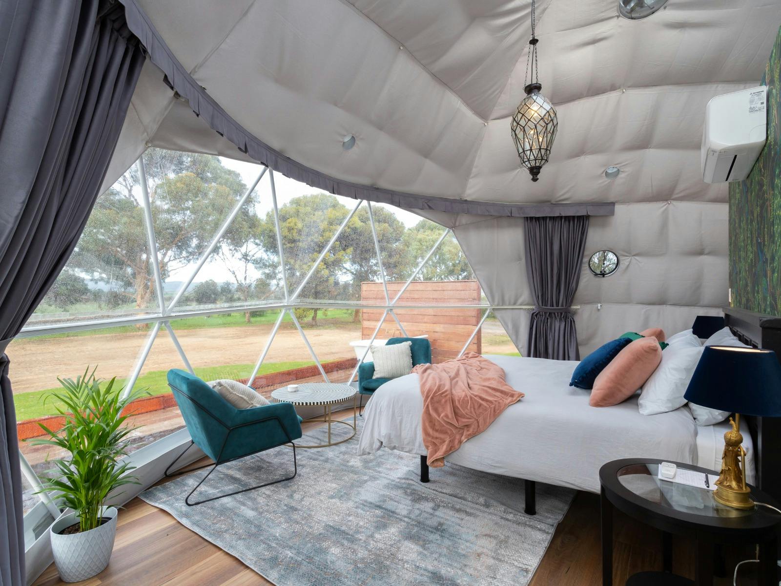 Interior of Divine Domes with plush furnishings
