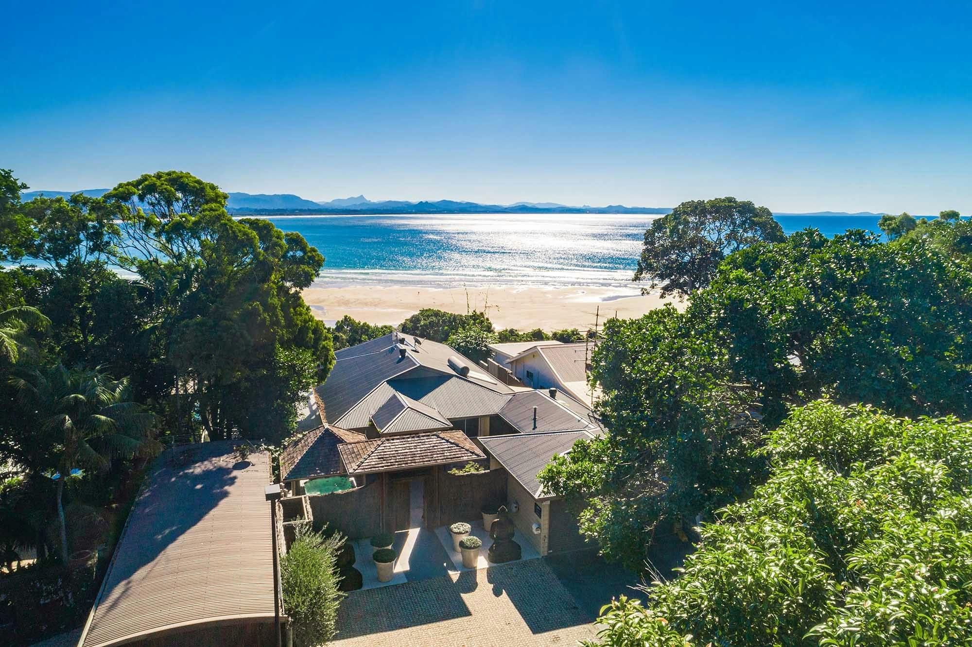 Villa Natasha - Byron Bay - Aerial towards Ocean
