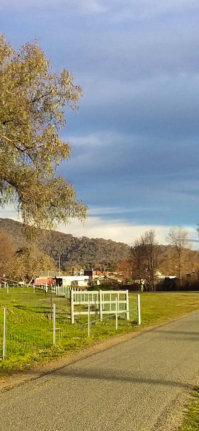 Walk along the creek between Adelong Falls Gold Mill Ruins and the town