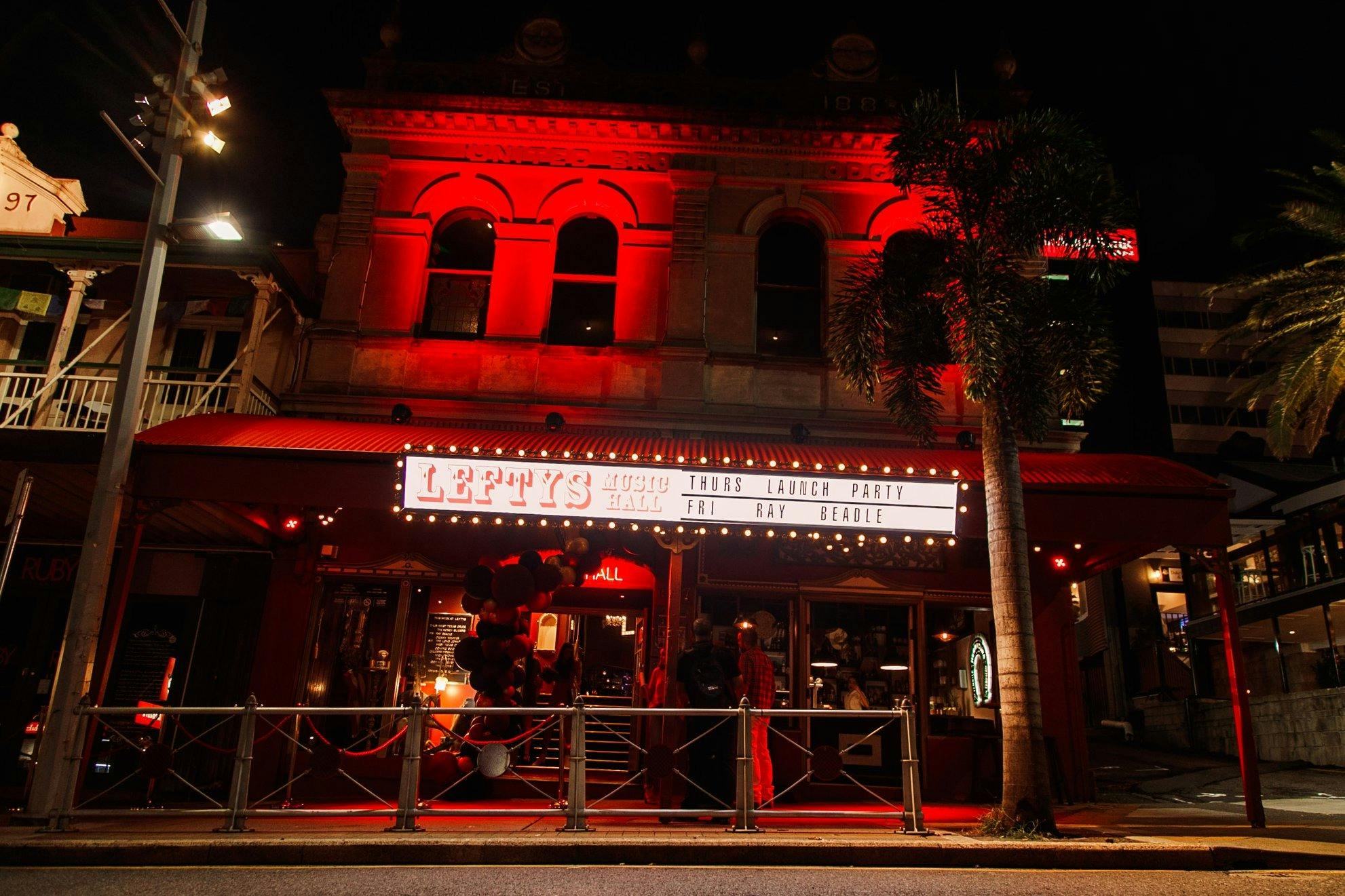 Outside of Leftys Music Hall