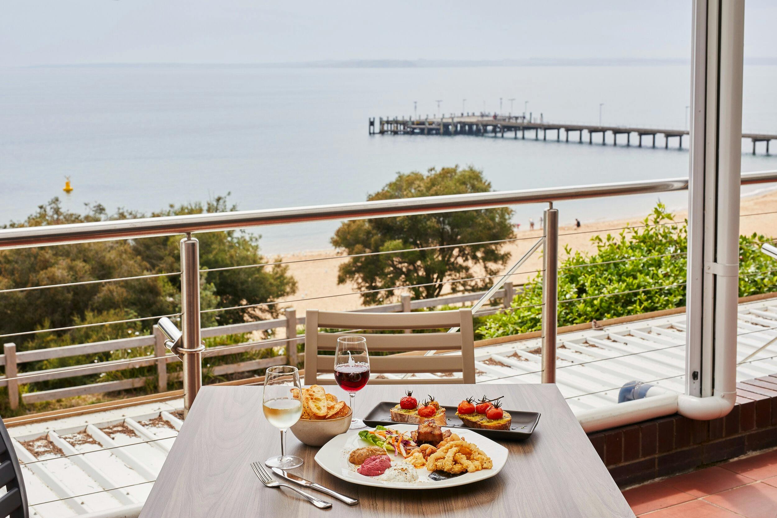 Lunch overlooking the water