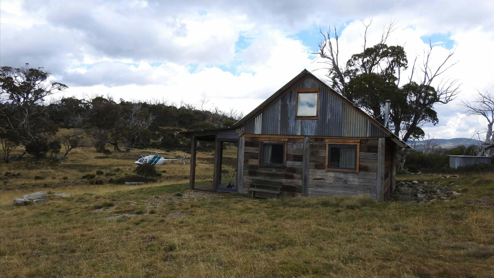 Beautiful Snowy mountains hut