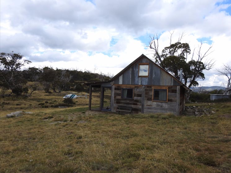 Beautiful Snowy mountains hut