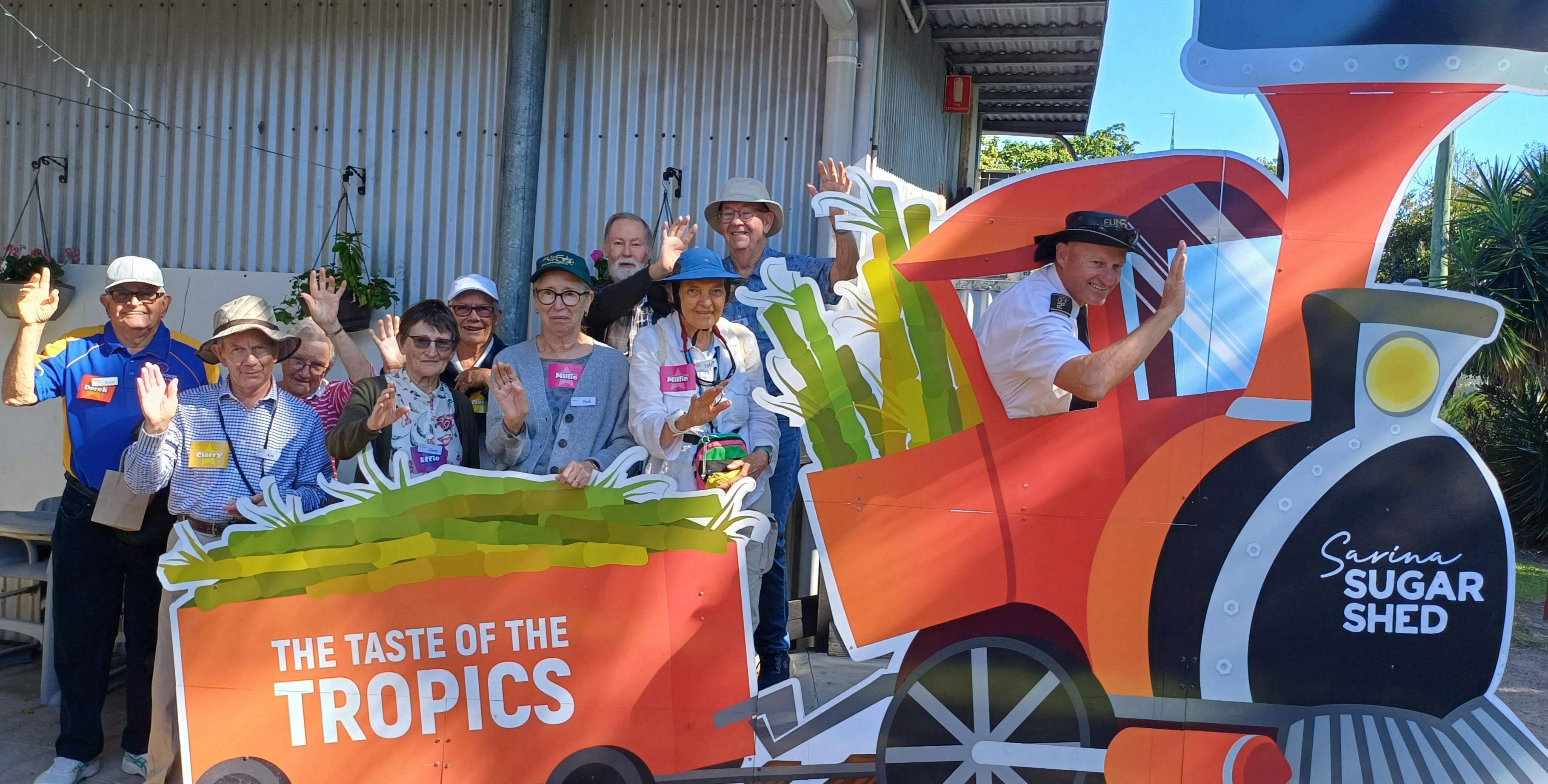 All aboard the Sarina Sugar Shed train