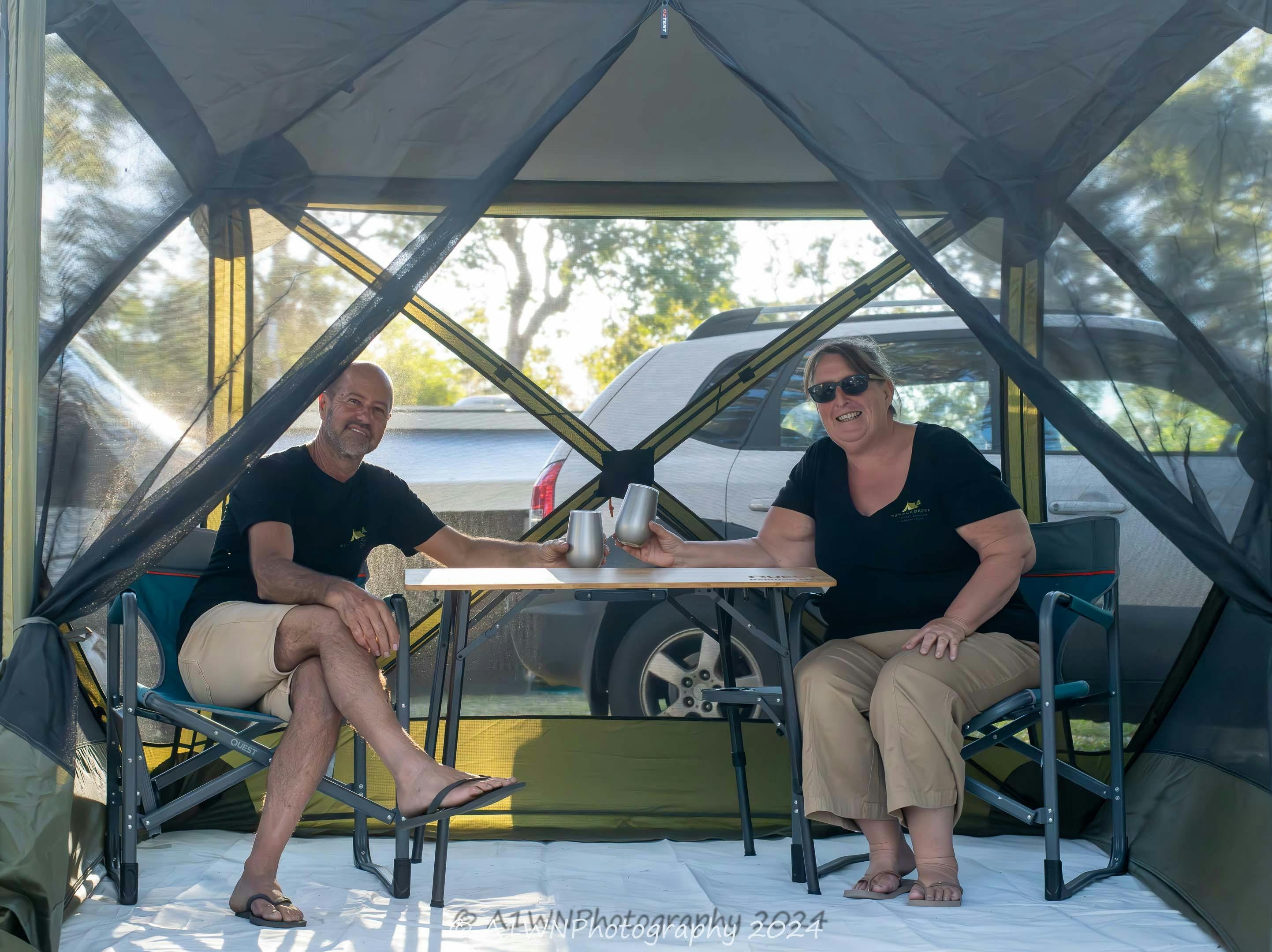 In your shade house you can relax and enjoy a drink or a meal without irritating mozzies and flies.