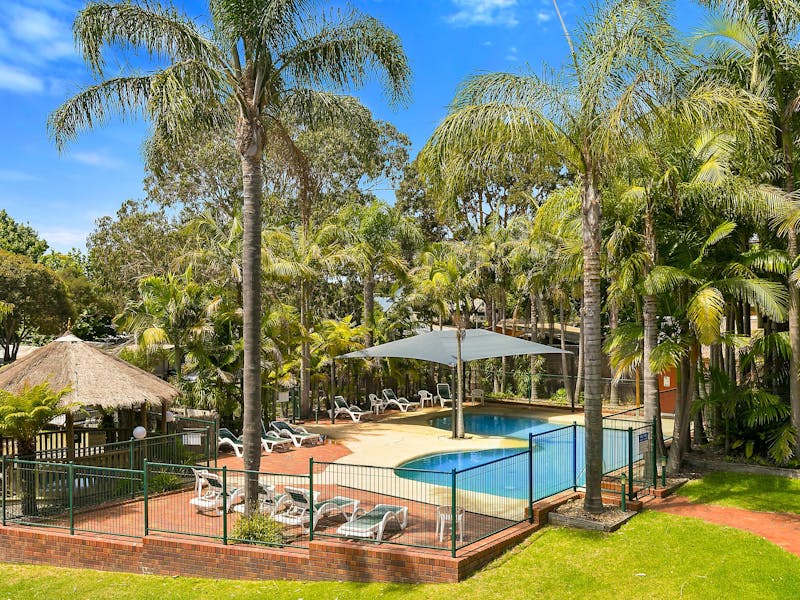Salt water, solar heated pool