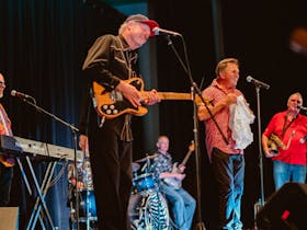 Frankie J and Wilbur Wilde and band played at the Tumby Bay Districts Soldiers' Memorial Hall