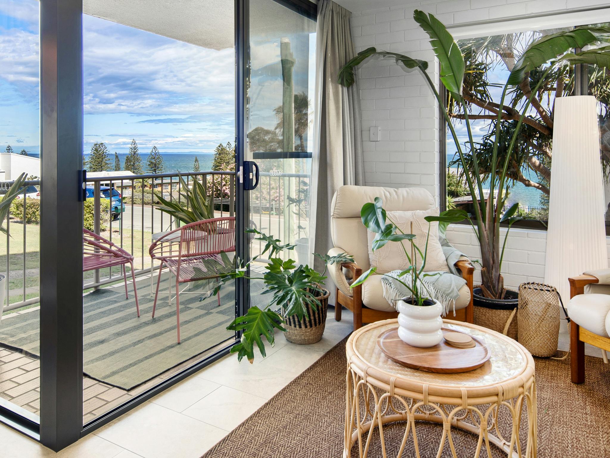 interior, leather couches, plants, sea views interior, leather couches, plants, sea views