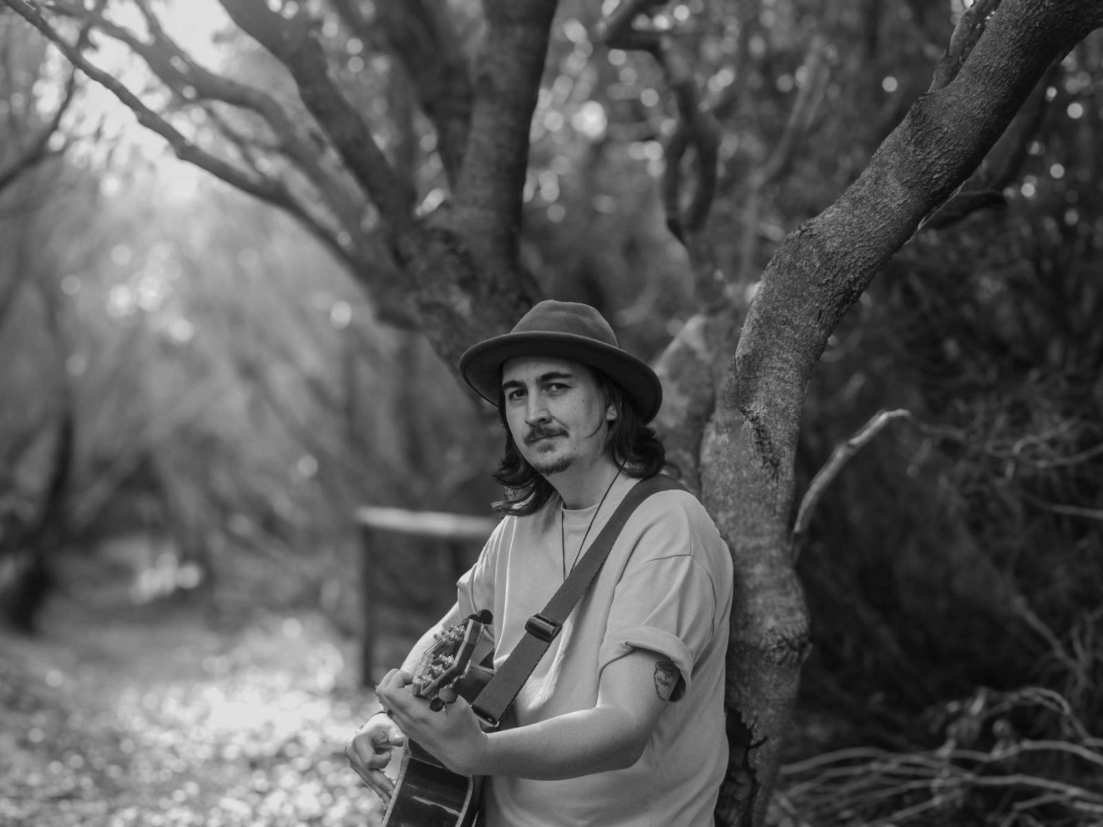 black and white image of hayden daniel