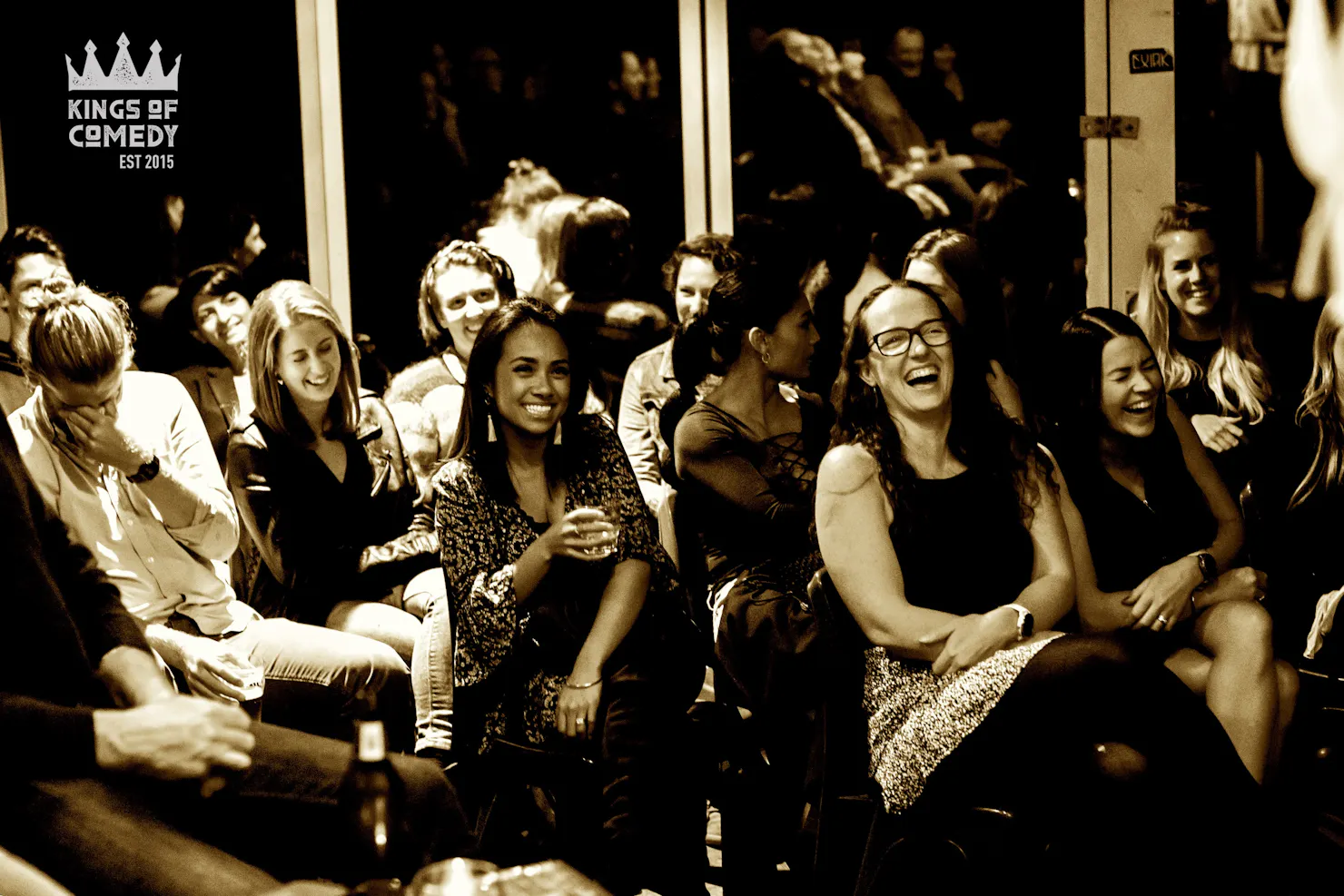 Lots of people smiling and laughing during the show.