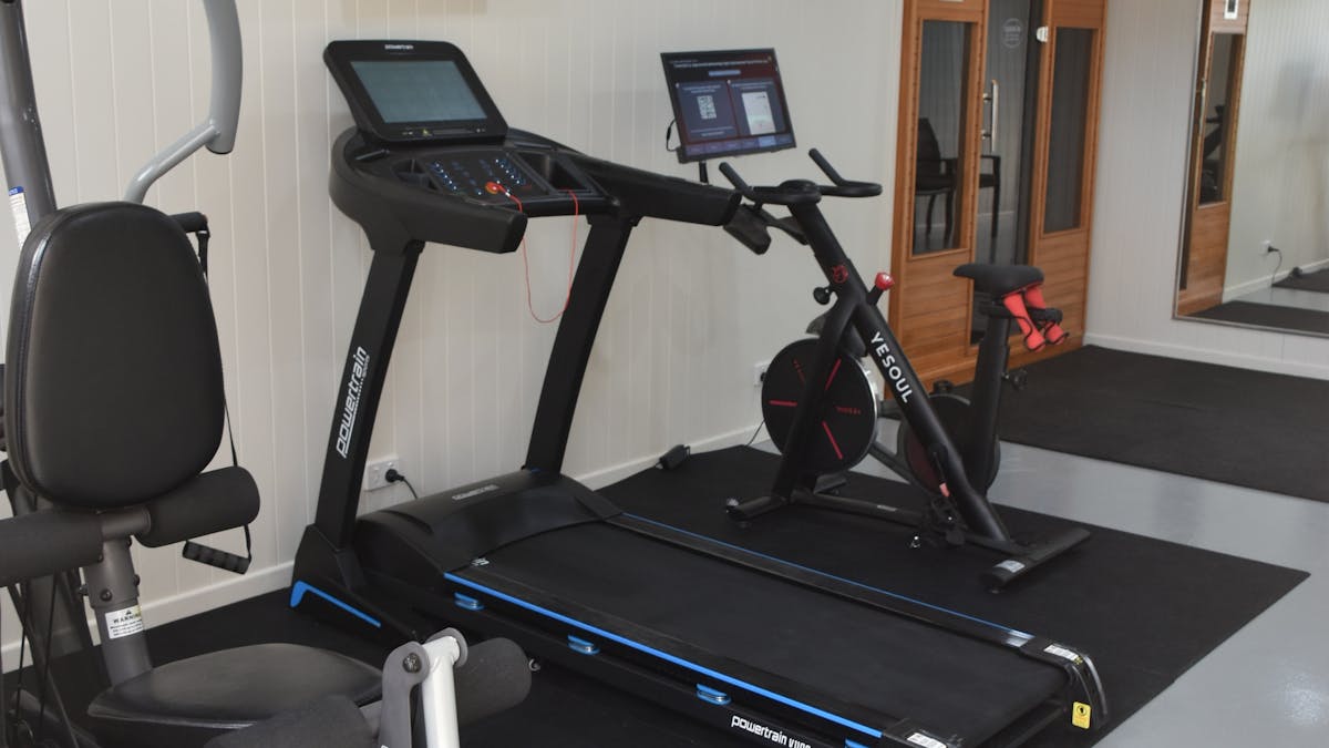 Gym equipment and Infrared Sauna facilities at Mapleton Springs