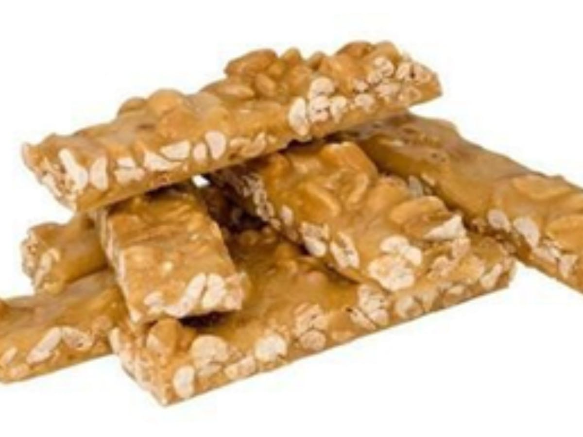 A rich buttery and silky smooth sheet of golden brittle