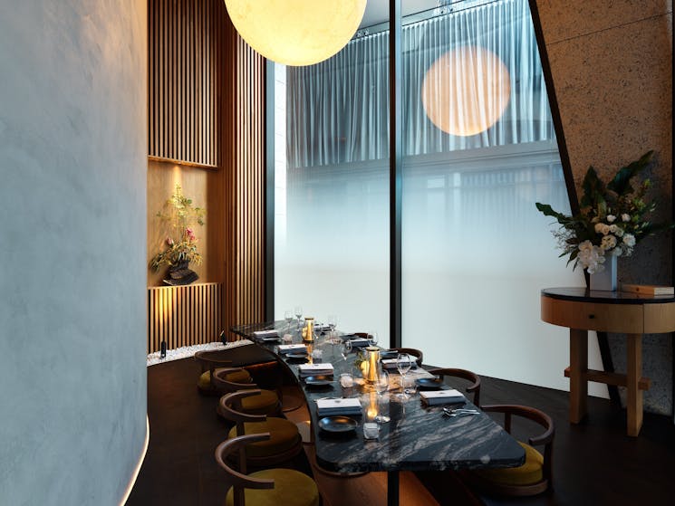 Private Dining Room overlooking Sydney Harbour at Oborozuki