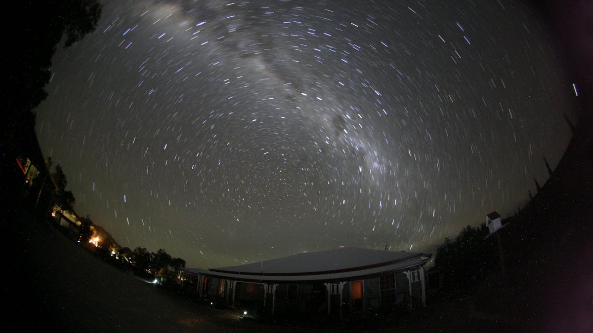 Guests can enjoy beautiful starry nights from the Guesthouse.