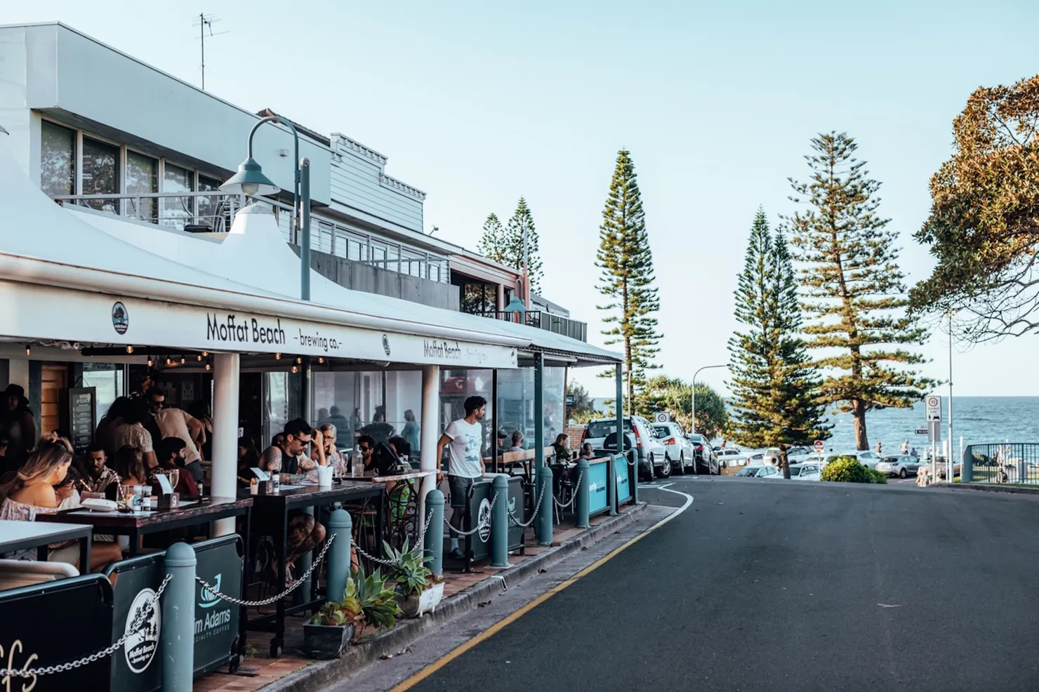 Moffat Beach Brewing Co's Beachside brewpub & cafe.