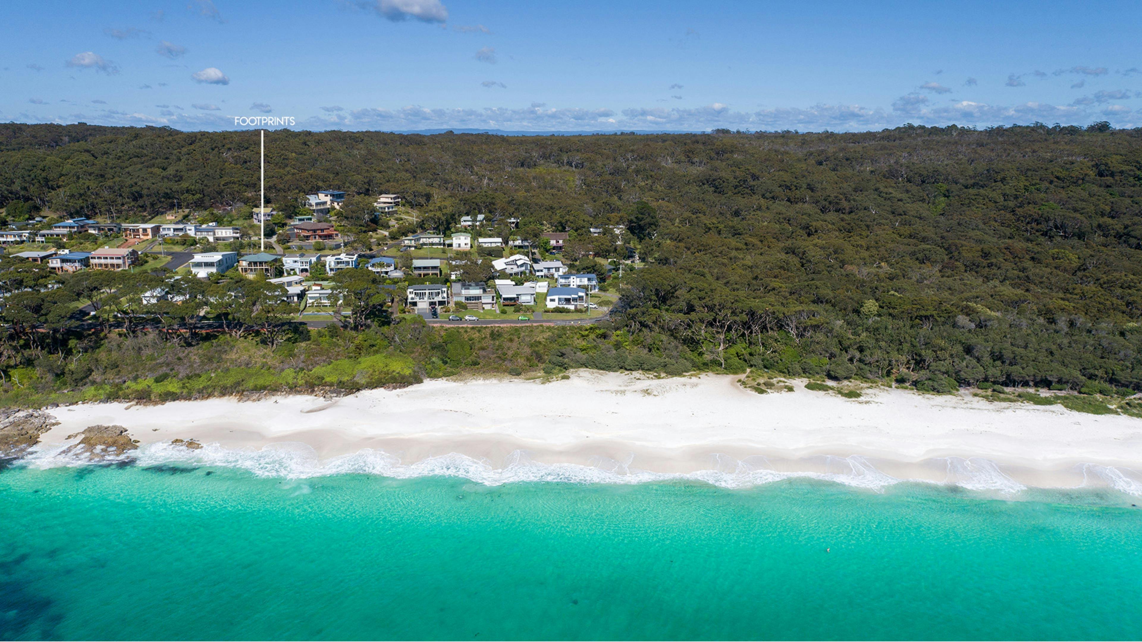 Footprints at Hyams Beach