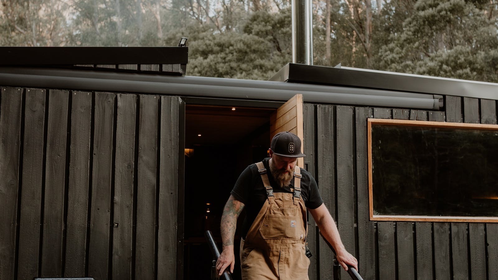 A handcrafted mobile sauna designed, built and operated by a Tasmanian family.