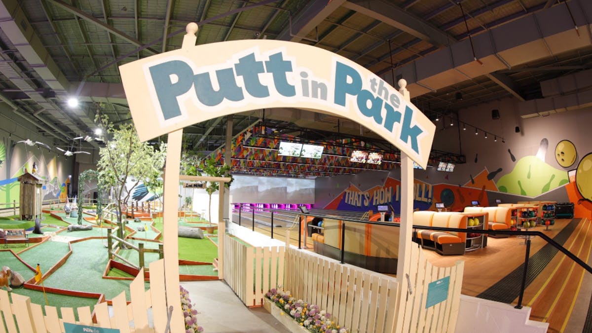 The Park mini golf entrance