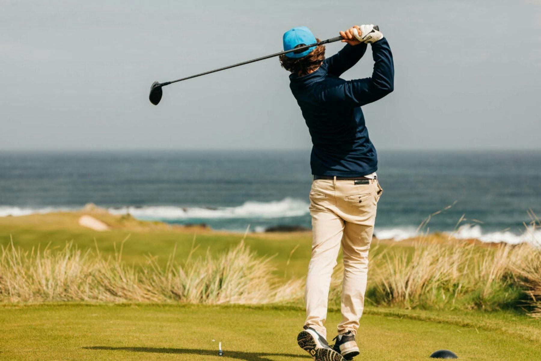 Golfer at King Island