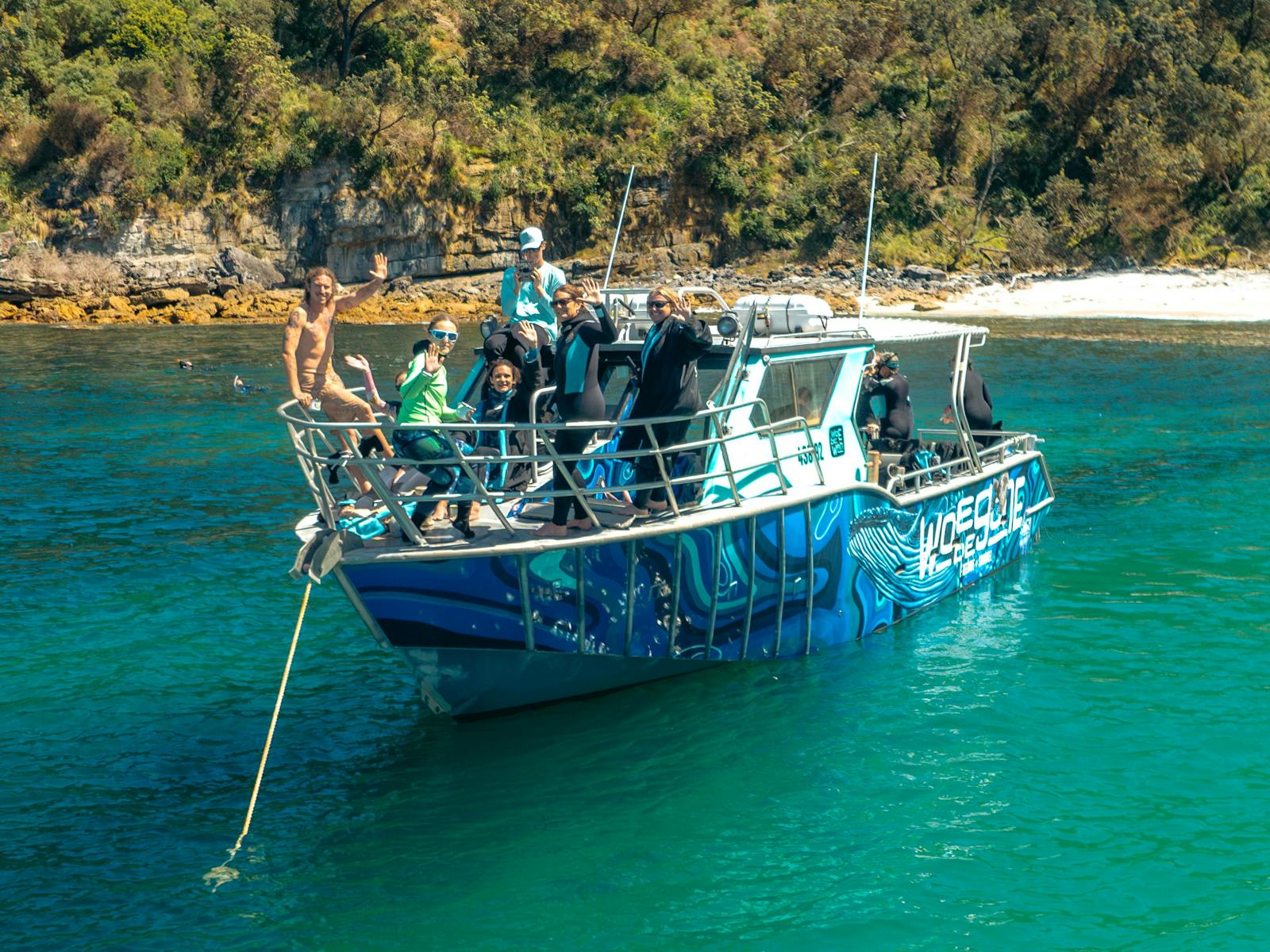 Boat snorkel Freedive Jervis bay woebegone