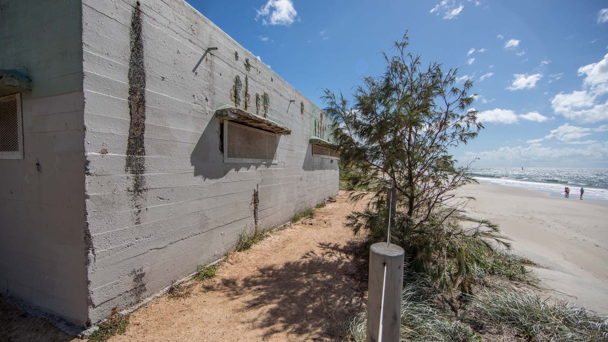 The Bunker at Fort Bribie is located beachfront The Bunker at Fort Bribie is located beachfront