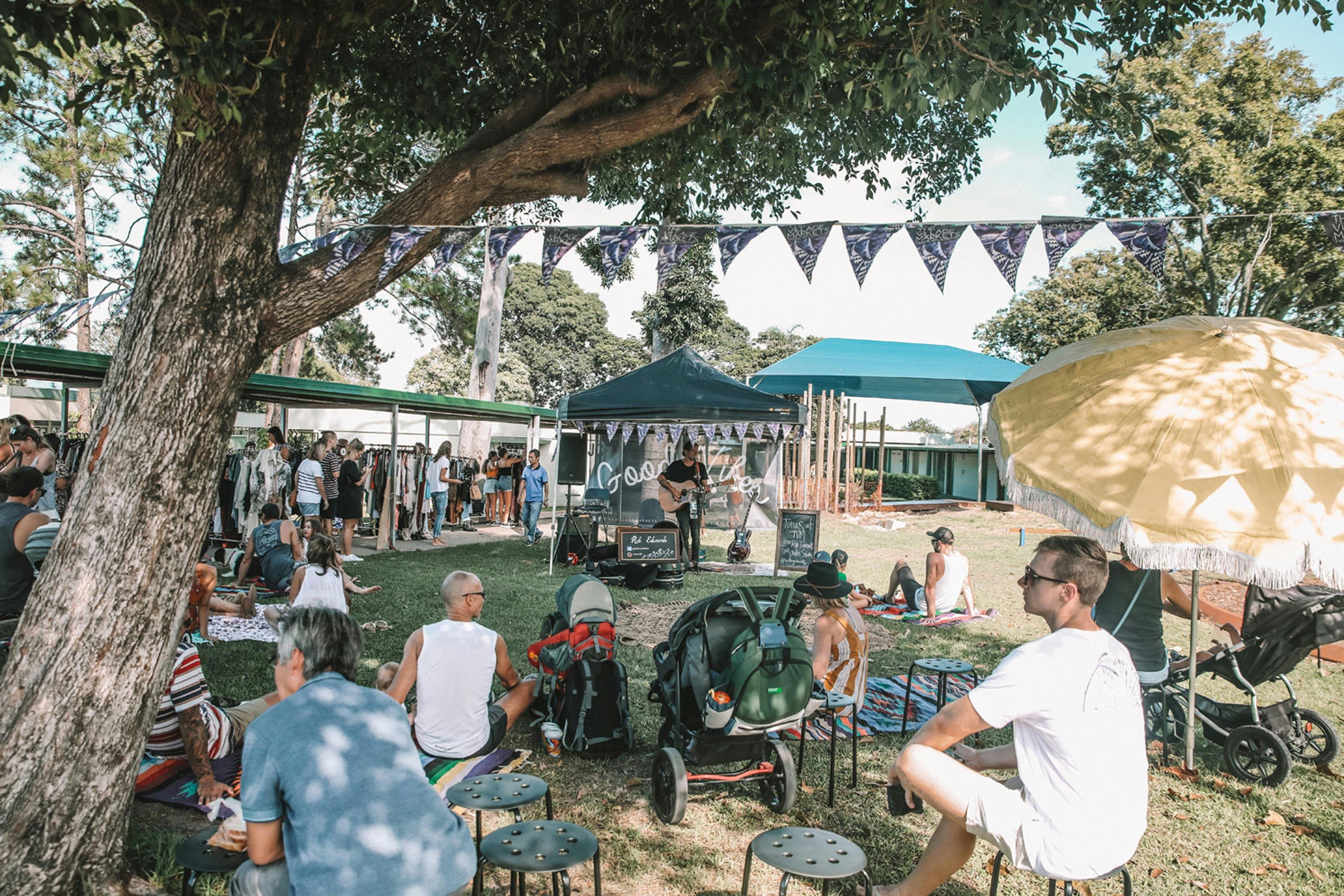 Listen to live local music at event event
