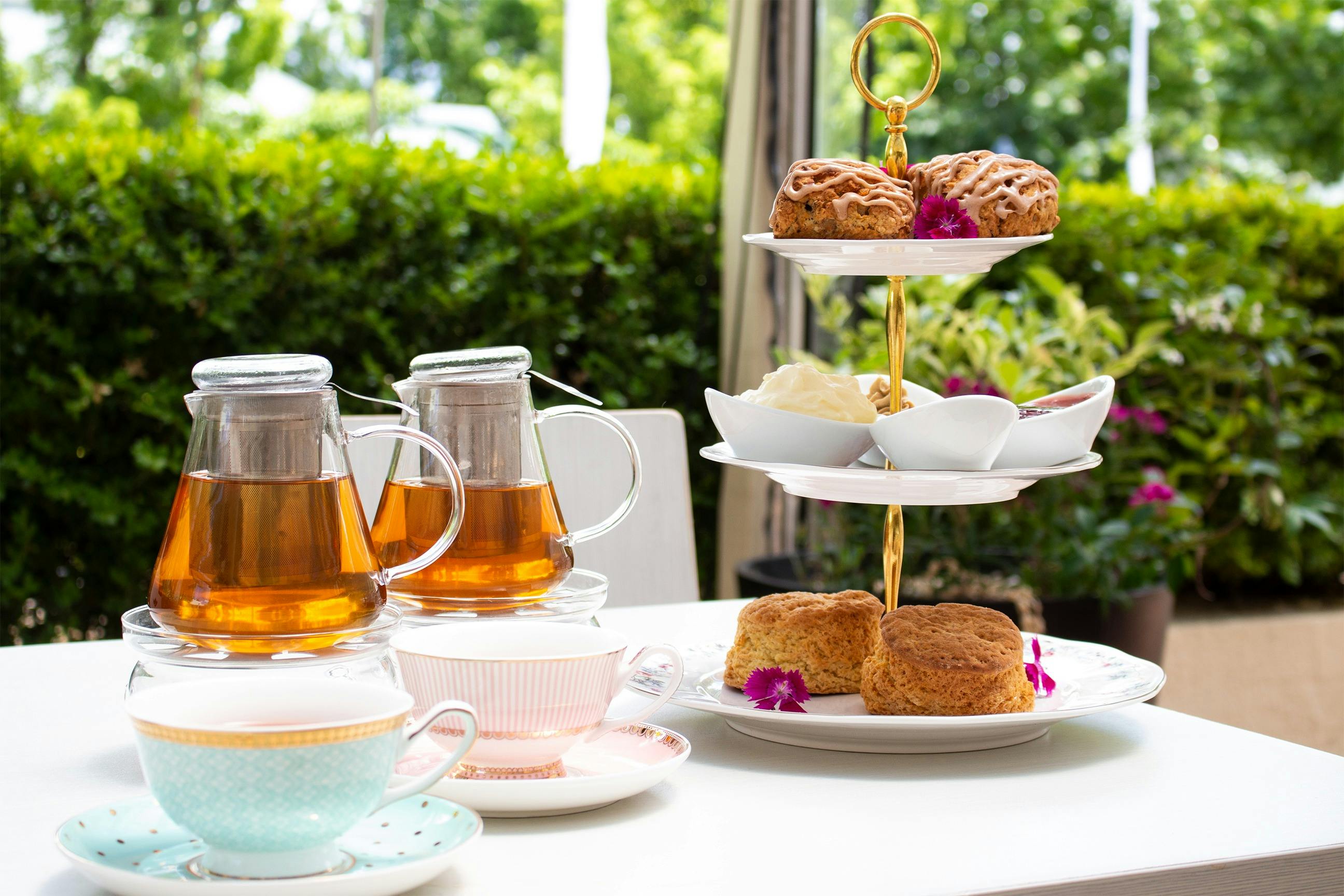 Devonshire Tea for two served at Adore Tea's teahouse