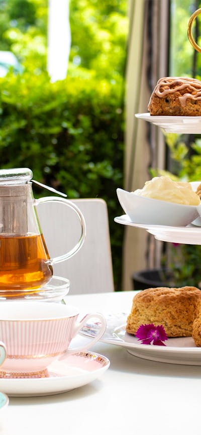 Devonshire Tea for two served at Adore Tea's teahouse