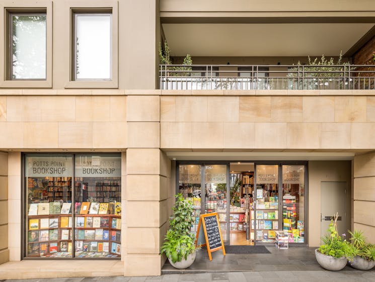The exterior of the Potts Point Bookshop.