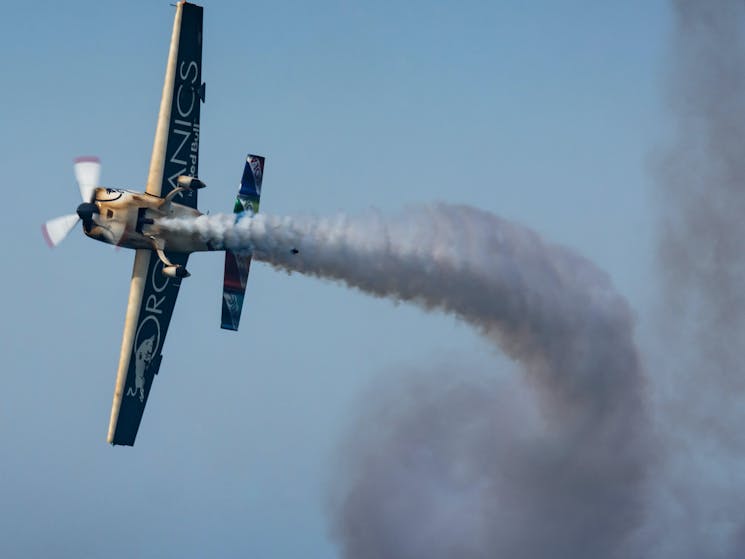 MHR's Extra 300L performs advanced aerobatic manoeuvres.