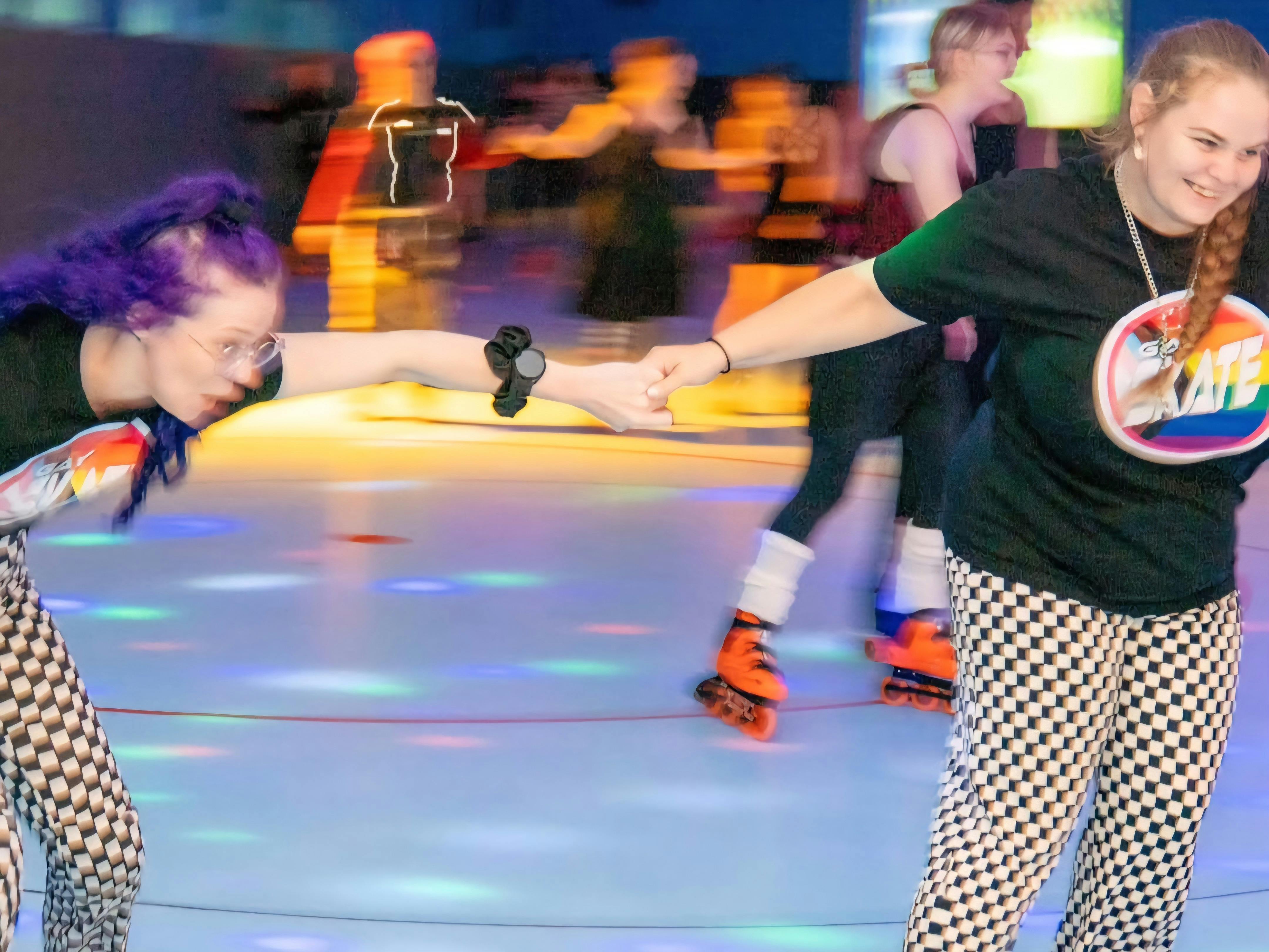 Skaters on the rink