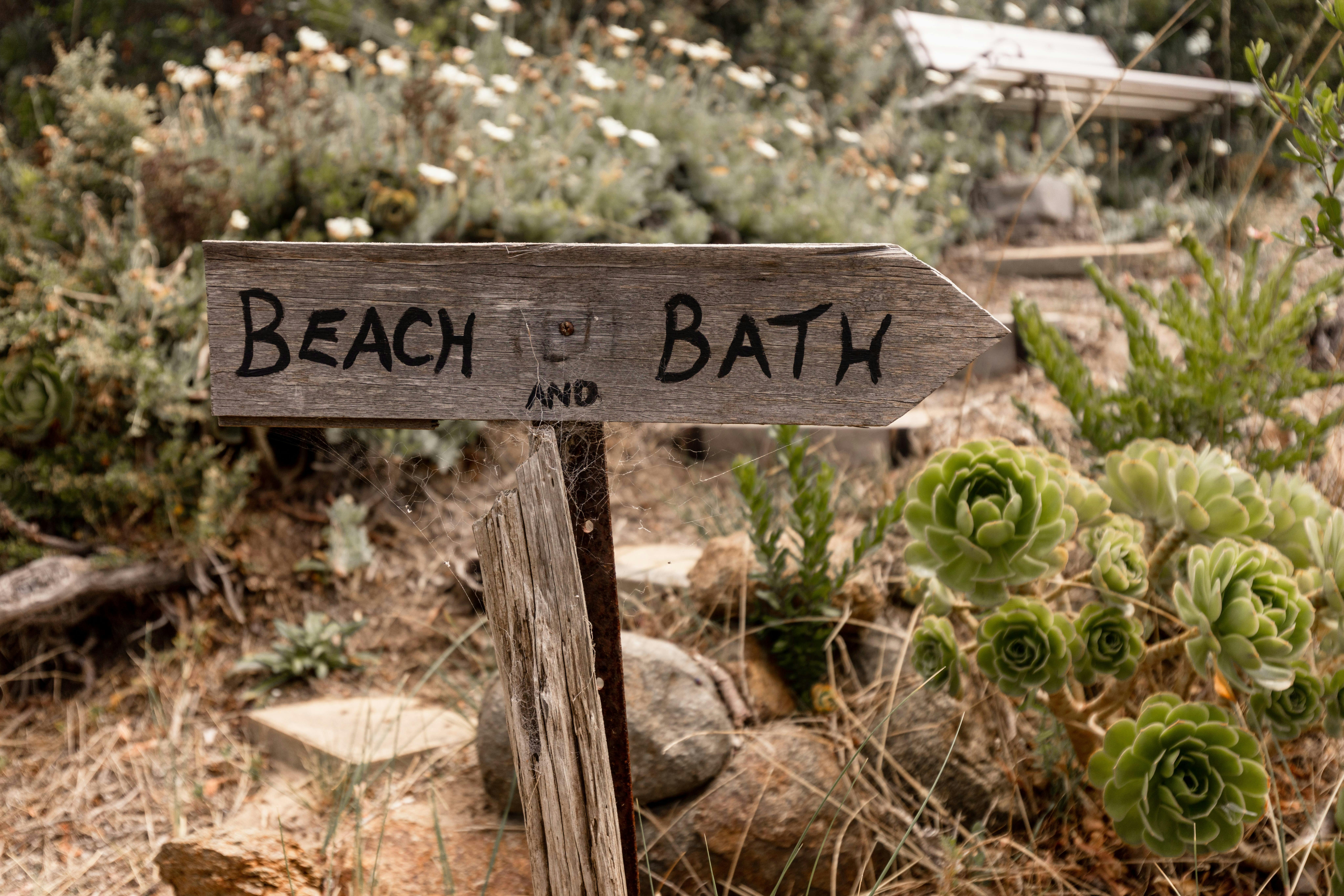 A hidden bath in the sand dunes.  Listen to the waves as you soak.