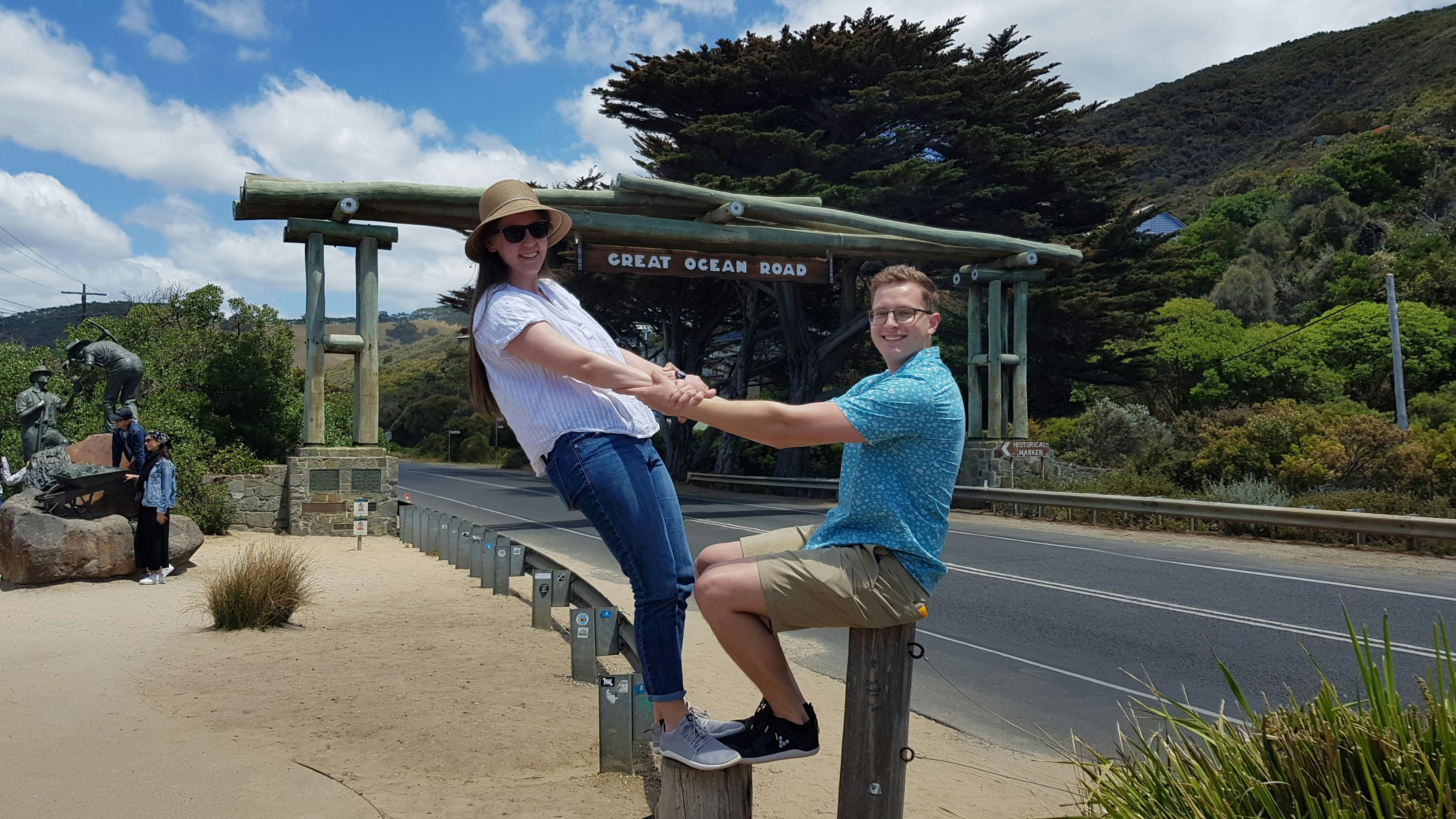 Engaged Couple at Great Ocean Road Memorial Arch
