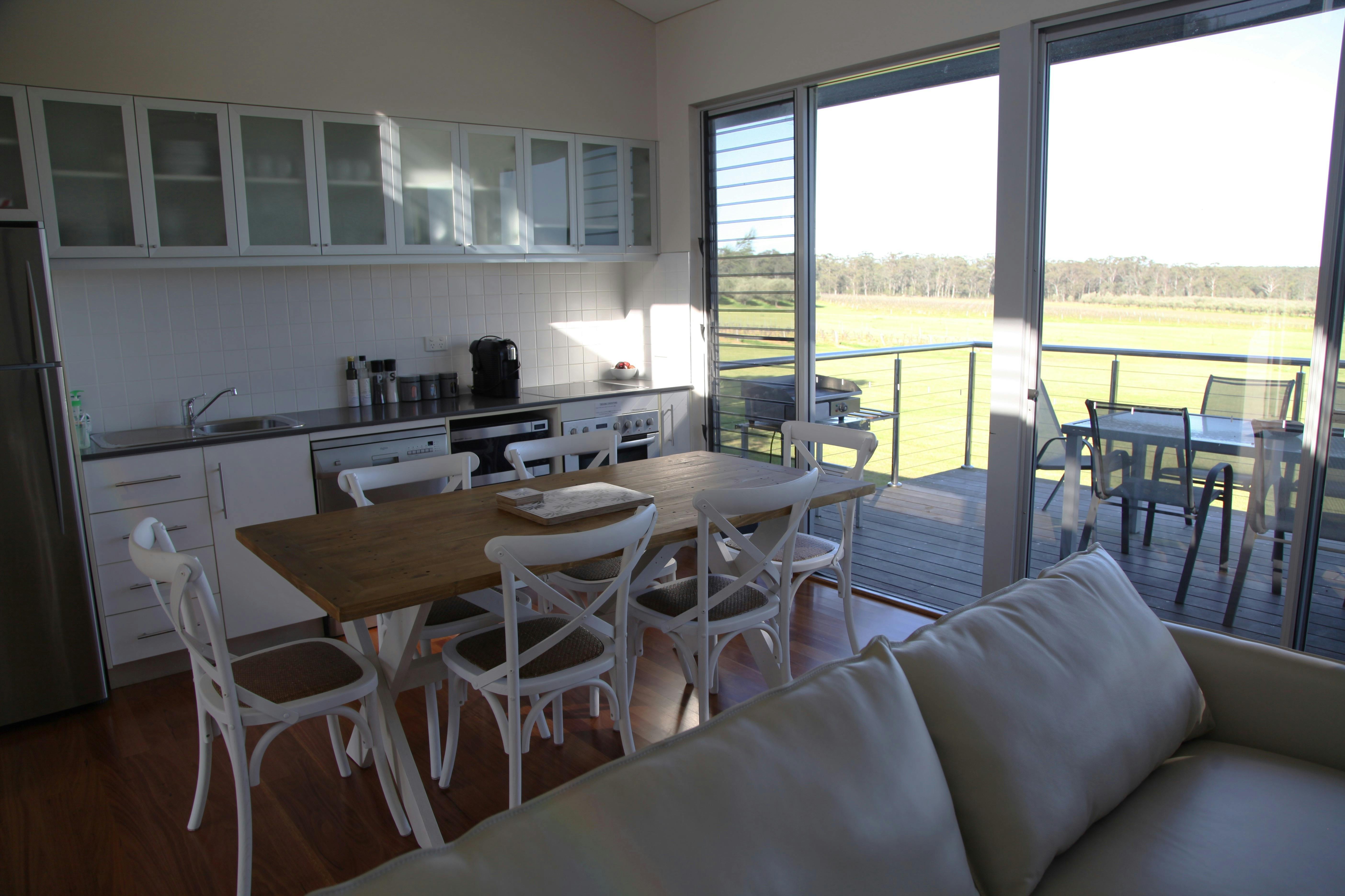 Interior view  of the kitchen, dining and lounge roomroom