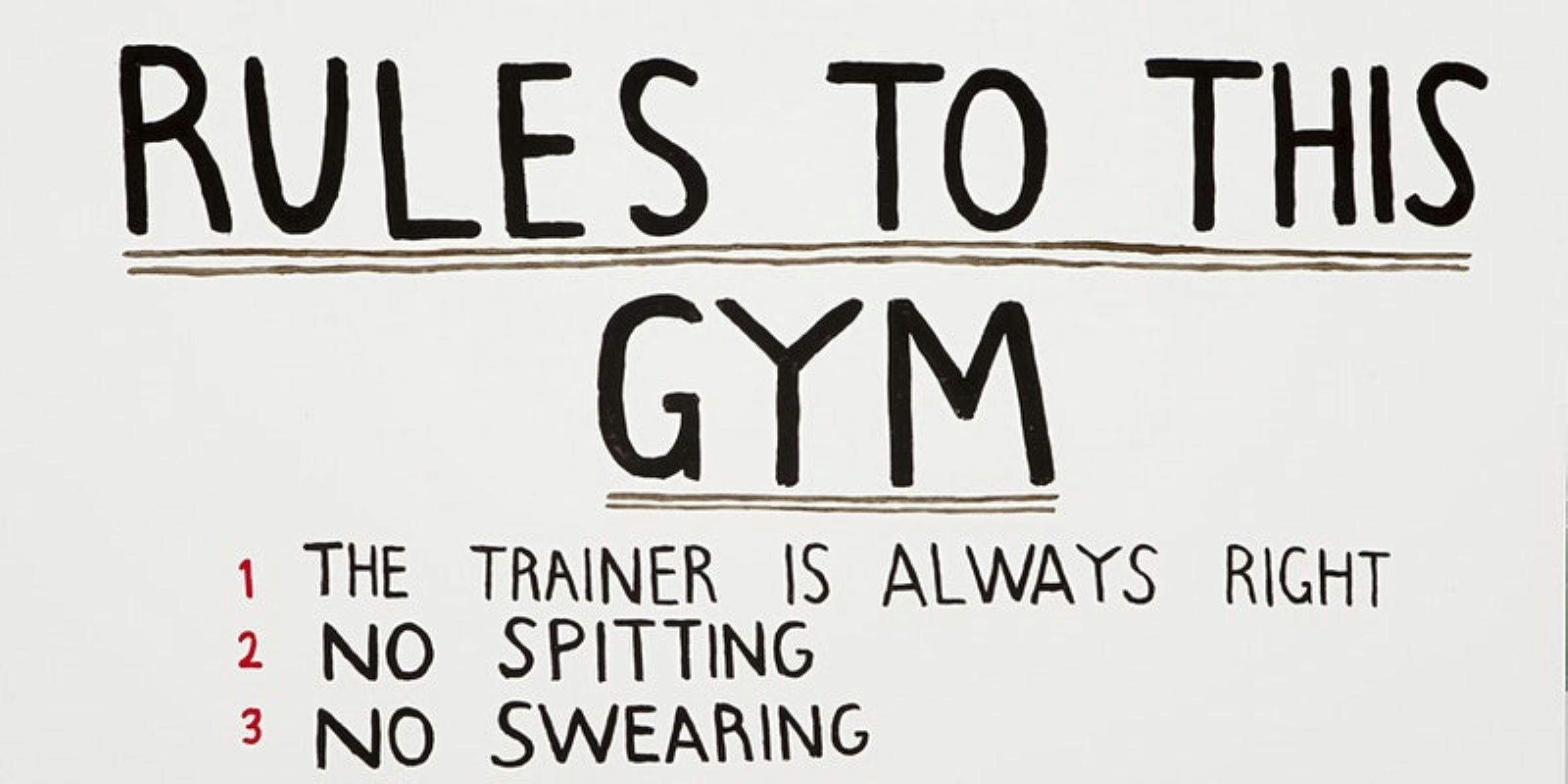 Richard Lewer, Northside Boxing Rules, enamel on steel , 100cm x 70cm (detail)