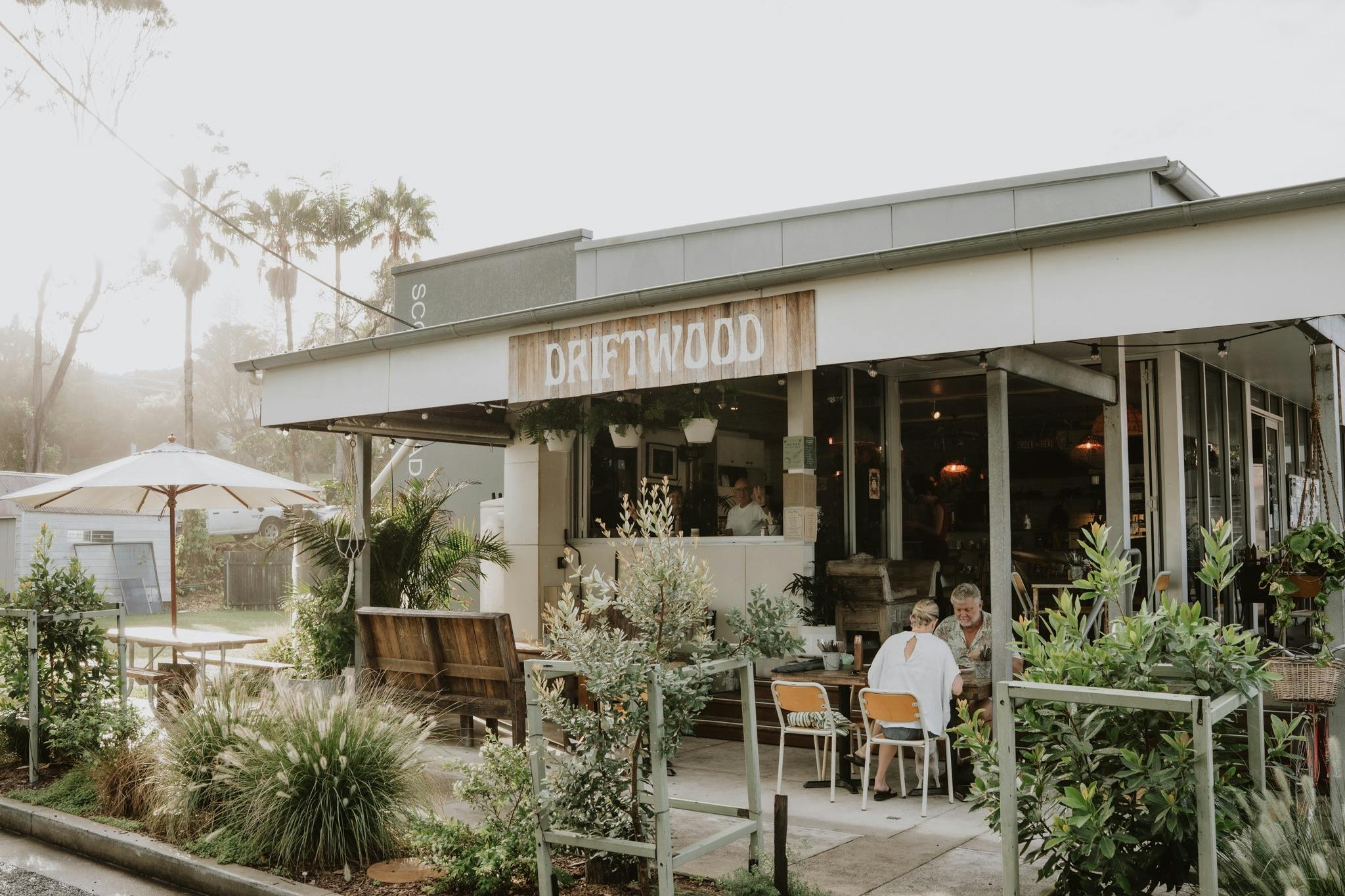 Cafe front view from roadside