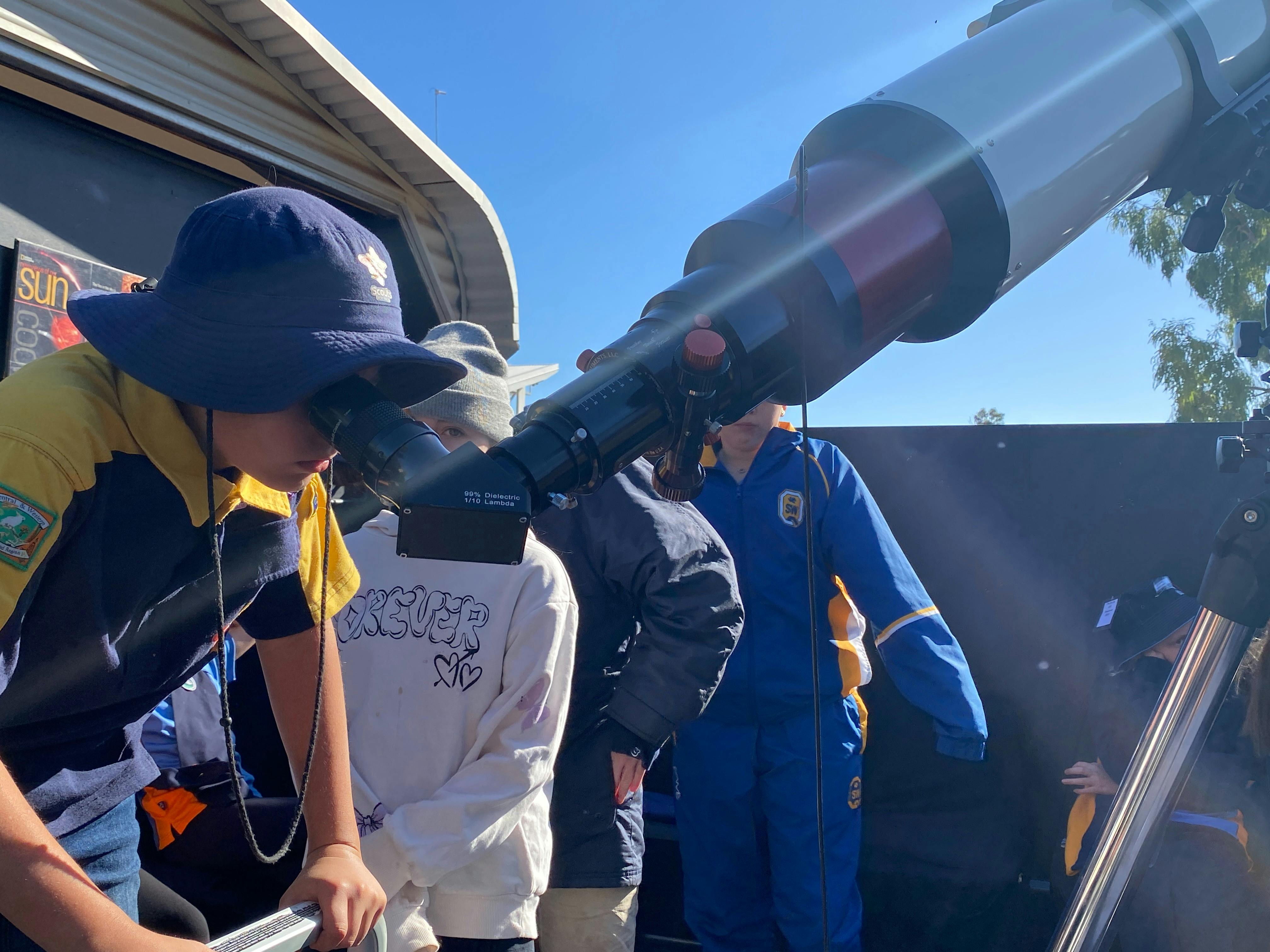 Sun Viewing through H - Alpha scope