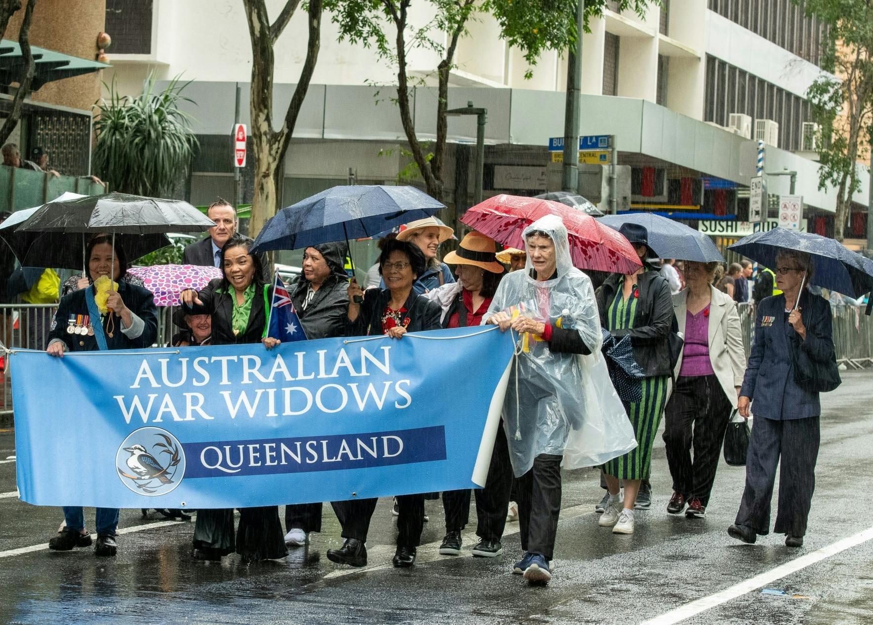 Braving the rain