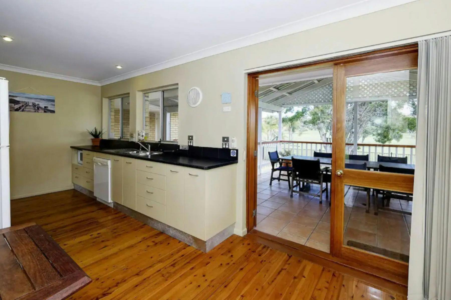 Kitchen and outdoor area