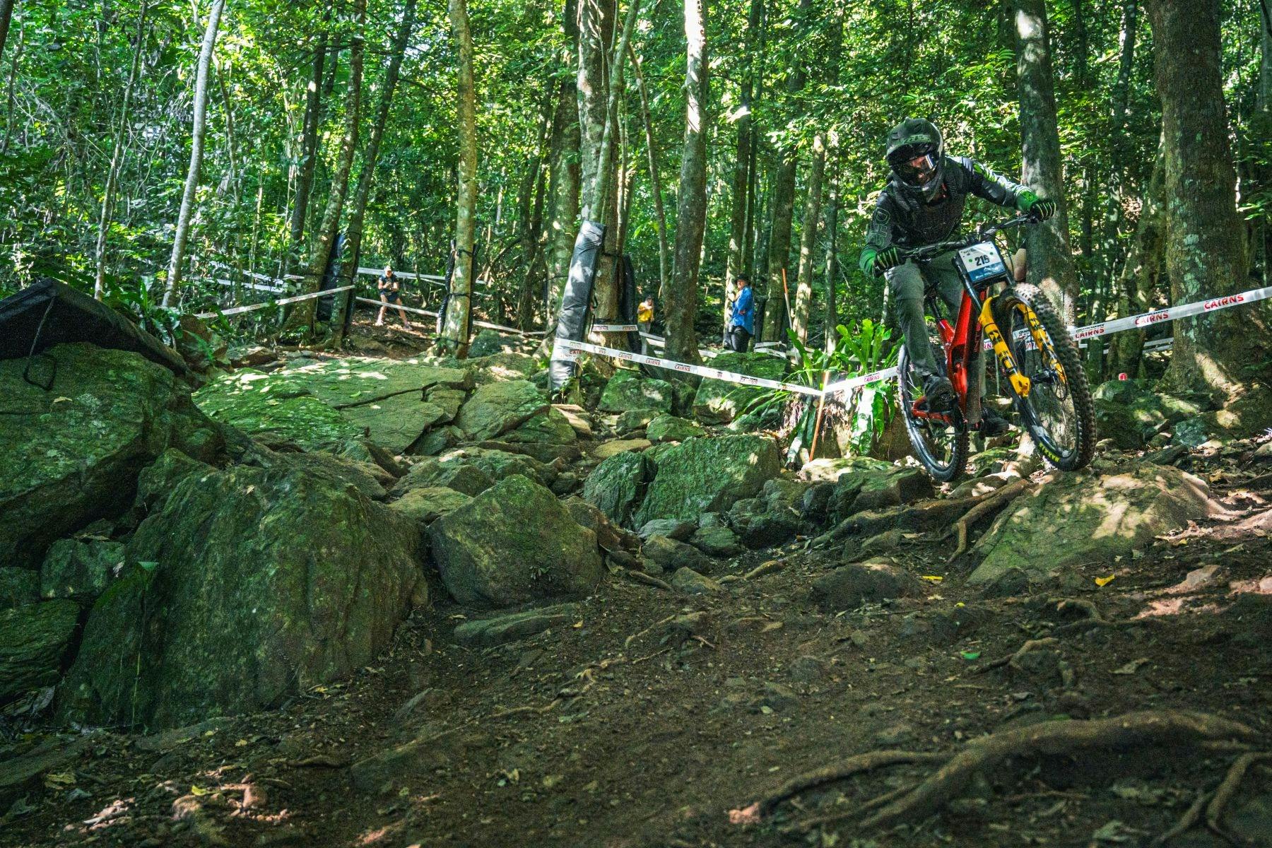 Riders tackle Smithfield’s rocky terrain.